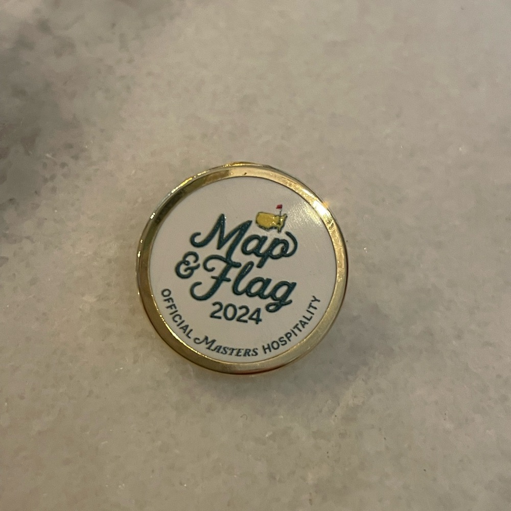 Masters Golf Map & Flag 2024 Pin first year